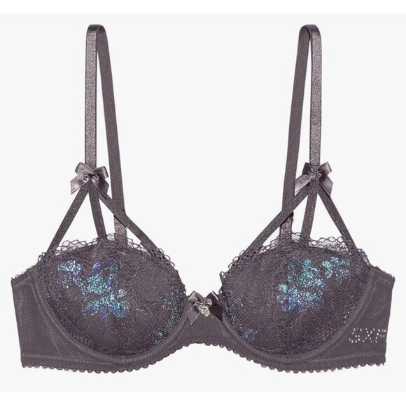 Savage X fenty bra size 38B living in the clouds iridescent caged demi bra nwot - Picture 1 of 10